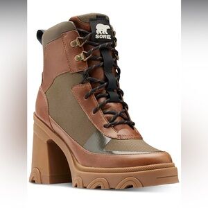 Sorel Women's Brex Lug Sole Heel Lace Boot Size 7